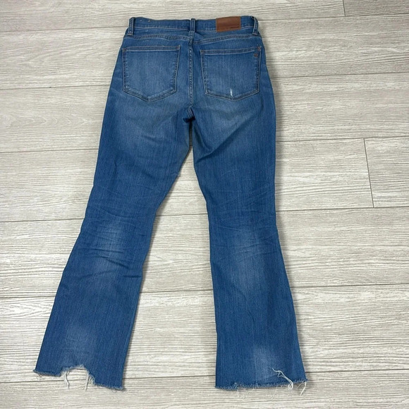 Madewell Cali Demi-Boot Jeans Button Fly Wide Flare Leg Distressed size 25 - Picture 5 of 16